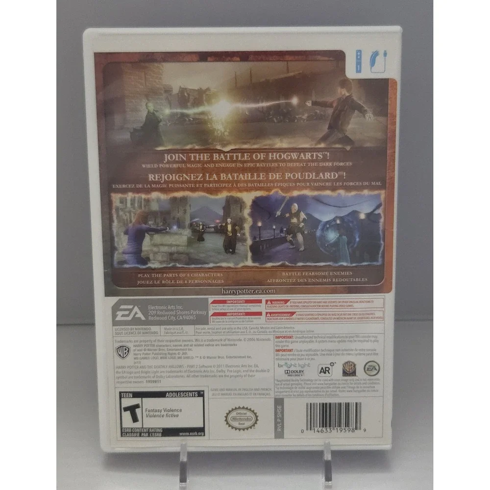 Harry Potter and the Deathly Hallows Part 2 - Nintendo Wii 2011 - Complete (CIB)